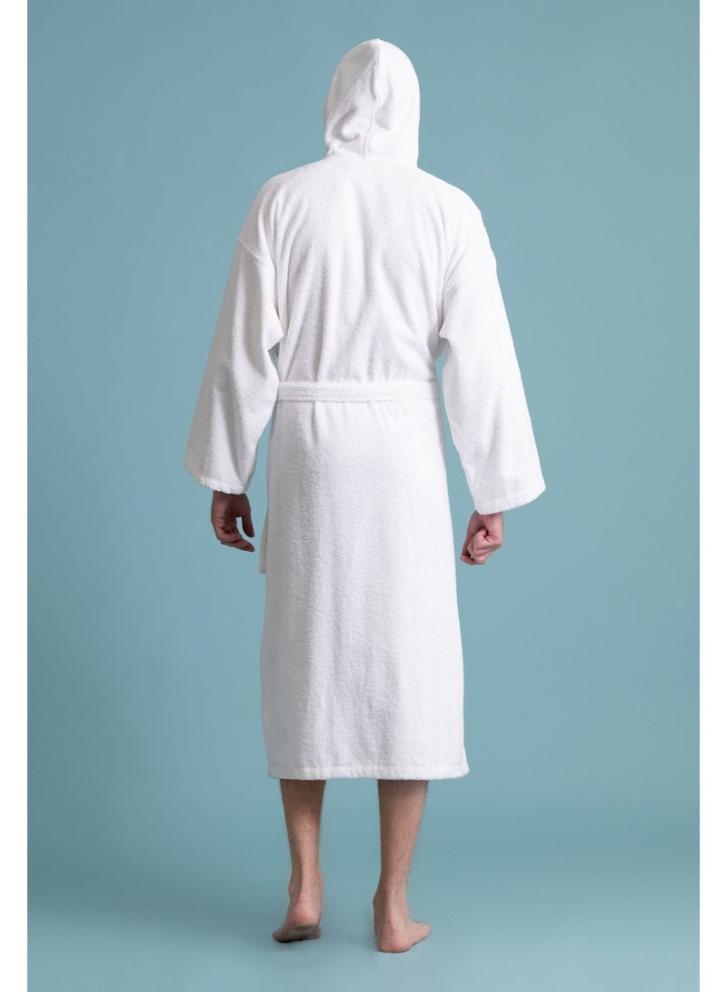 TM HOME Luxury Hotel Bathrobe Hoddies – 100% Natural Cotton with Premium Plush Texture – Elegant  – Ultra-Soft, Highly Absorbent & Comfortable Unisex Design for Home, Spa & Hotels - Image 3
